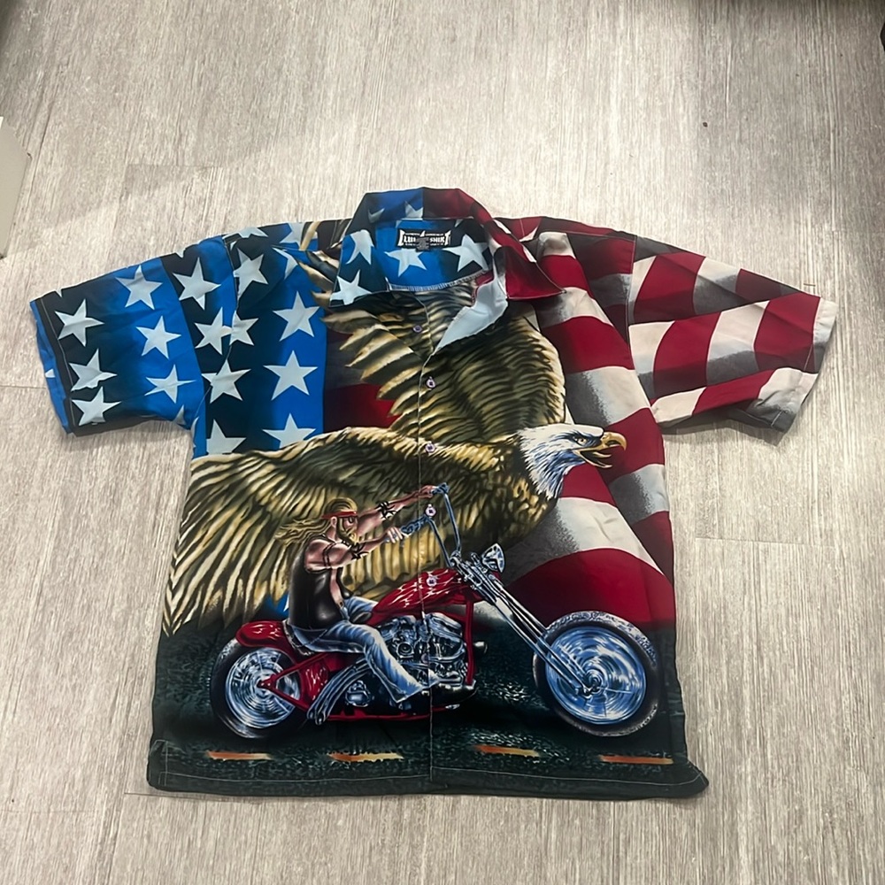Patriotic button-down shirt